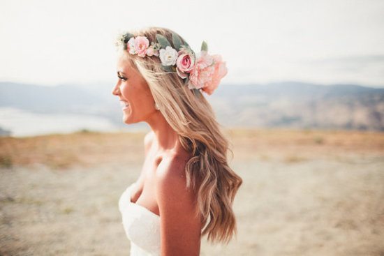 southern bride magazine, southern bride blog, weddings, brides, floral crown, headpiece
