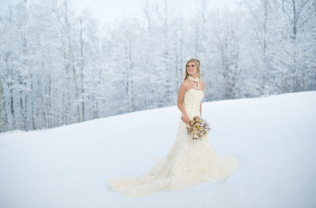 Snow Bride : Paris Mountain Photography