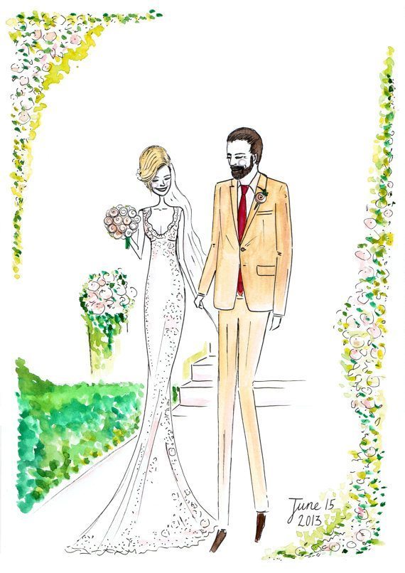 Wedding Illustrations, save the date, wedding portrait, wedding gift, best wedding gift, illustration, custom illustration, southern bride, wedding blog, southern wedding 