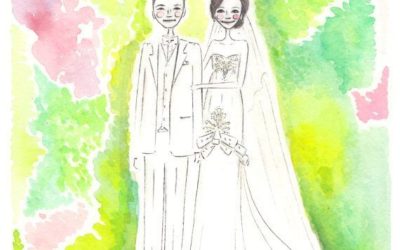 WE LOVE Custom Wedding Illustrations by Diary Sketches