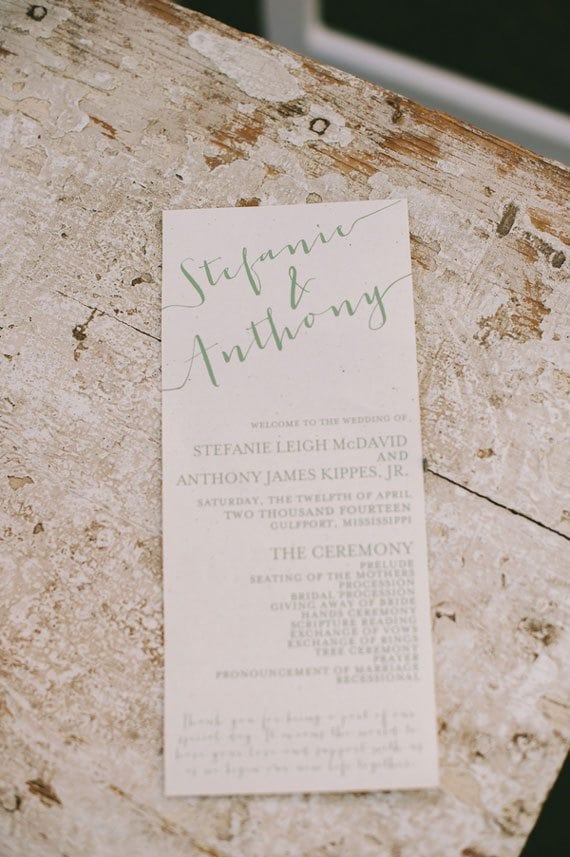 Green Wedding, Wedding Details, Green Wedding details, Wedding, Wedding Blog, Mississippi Wedding, Southern Bride Magazine 