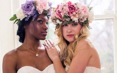Big Floral Crowns With Robert Bullock Ball Gowns