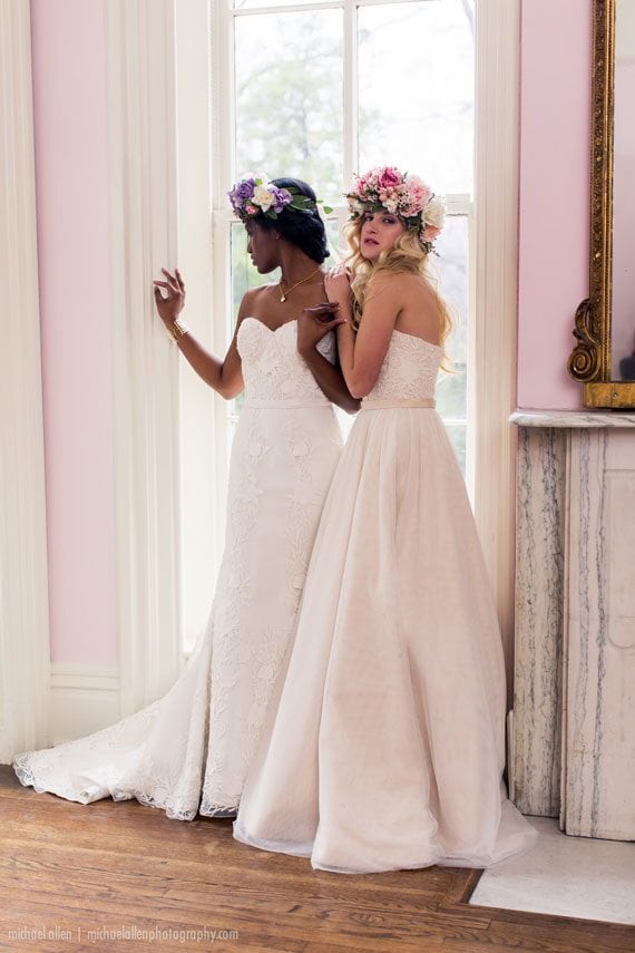 floral crown, robert bullock, wedding, wedding dress, fashion, bridal fashion, white dress, lace dress, strapless dress, flowers, wedding blog, southern bride, southern bride blog, southern wedding 