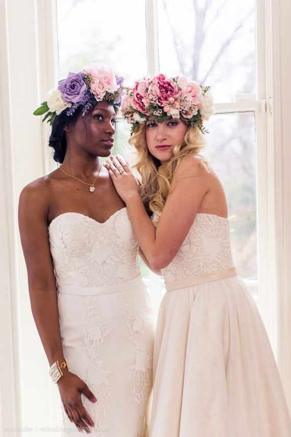 floral crown, robert bullock, wedding, wedding dress, fashion, bridal fashion, white dress, lace dress, strapless dress, flowers, wedding blog, southern bride, southern bride blog, southern wedding 