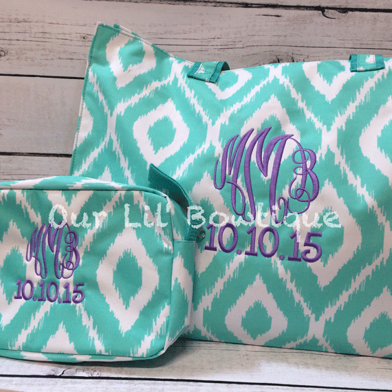 bag, southern bride, southern wedding, monogram, embroidery, appliqué, gift, boutique