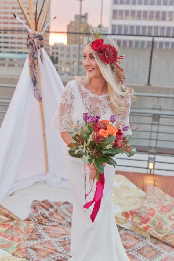 Memphis Wedding, Memphis, Wedding, Bride, Lian Carlo, Wedding dress, wedding gown, southern bride, Fall inspired, Bridal portraits, boho bride, boho wedding, rooftop wedding, downtown wedding, southern bride, southern wedding, thanks giving, fall wedding, autumn wedding 