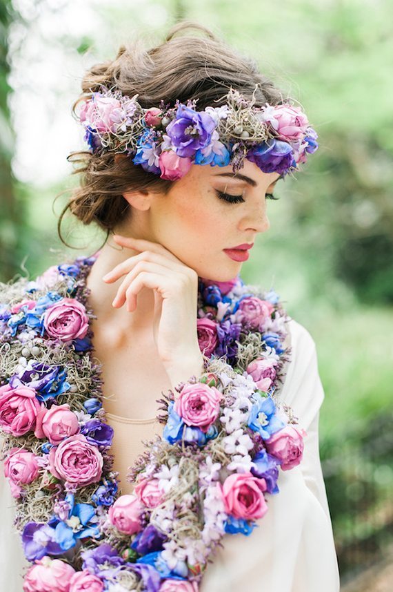 Kate Nielen, Larry Walsh, Bride, Brides, Flowers, Dresses, Flower Dresses, Vintage, Colorful, Modern, Wedding, Bridal Shoot, Southern Bride Magazine