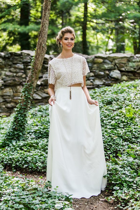 Sarah Seven, Wedding Gown, Two-Piece, Elegant, Southern Bride