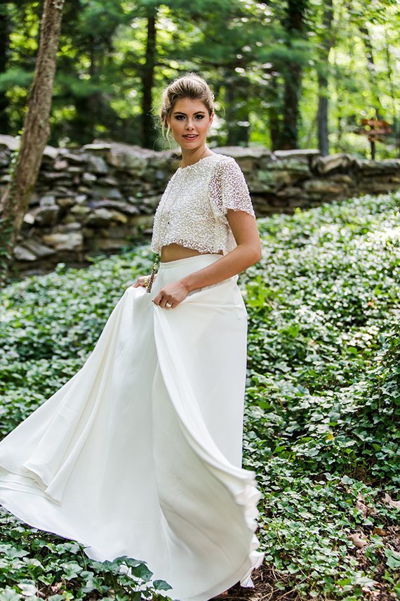 Sarah Seven, Wedding Gown, Two-Piece, Elegant, Southern Bride