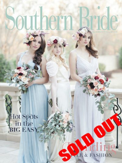 Southern Bride Magazine Cover Summer Fall 2015 Sold Out