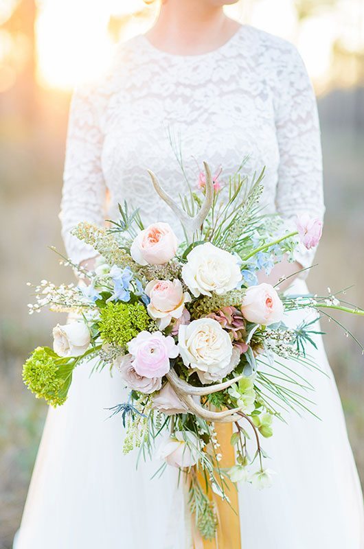 Antler Inspired Wedding Bouquet