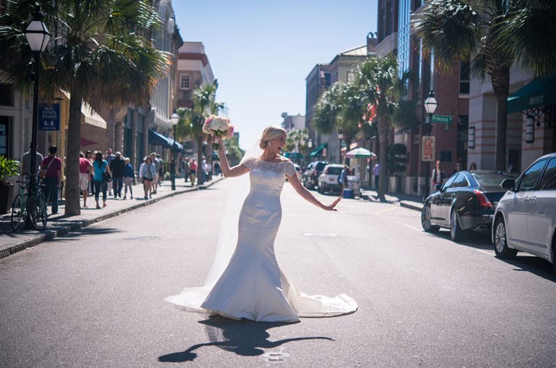 Molly Joseph Photography bride in street