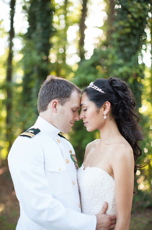 Anchors Away DIY Military Wedding-couple