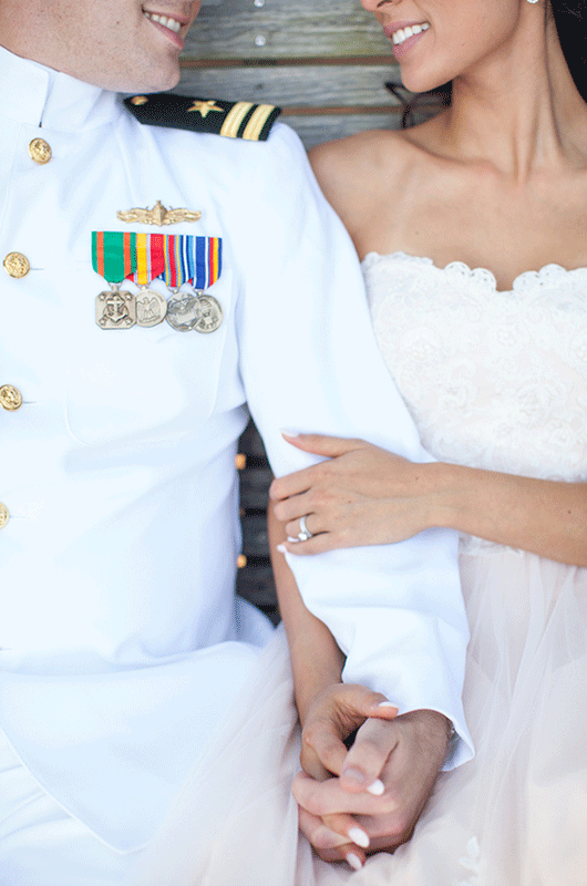 Anchors Away DIY Military Wedding-hands