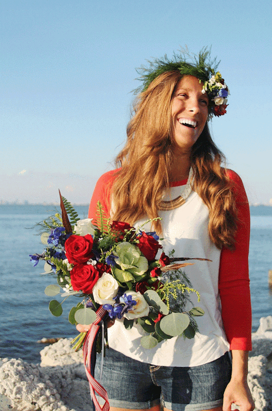 Coastal Fourth of July-bouquet