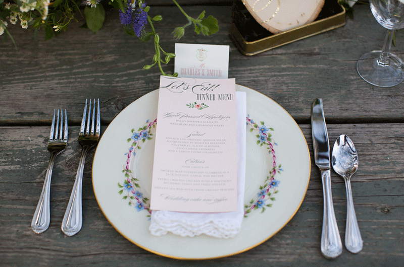 Sweet North Carolina Wedding-plate