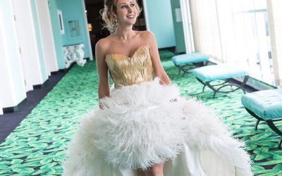 Kelly Faetanini: Feather Wedding Gown