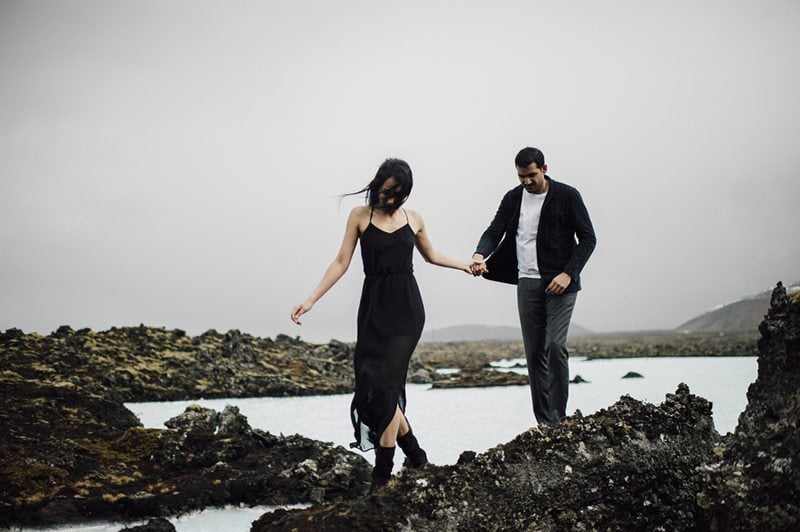 Icelandic_Engagement_Shoot-couple_walking_through_brook