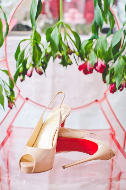 Romantic Valentine's Date Night-Nude Louboutin Shoes