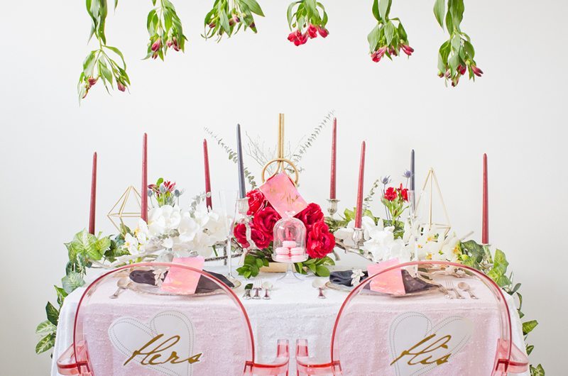 Romantic Valentine's Date Night-Table Scape