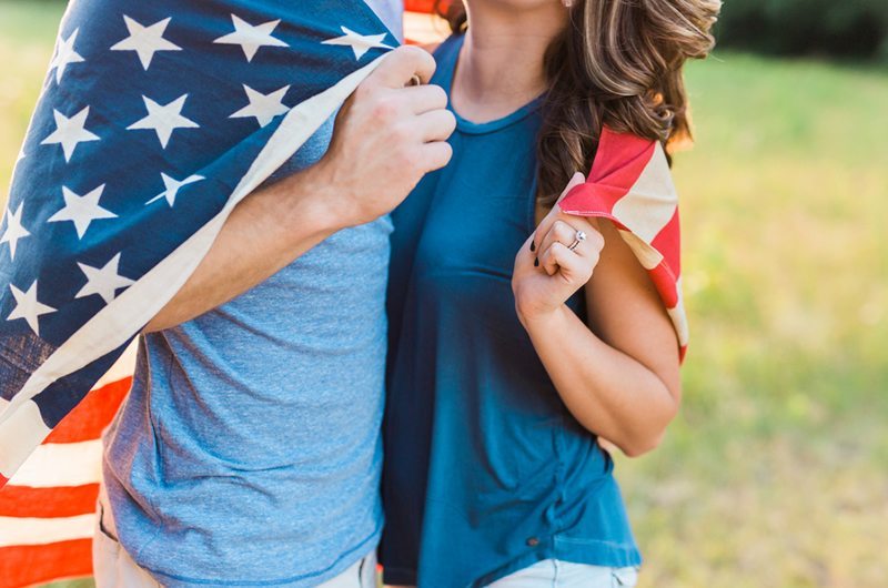 Americana Southern Wedding Engagement Photo Session