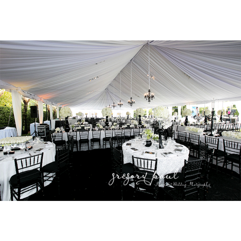 Events by Elle Inc black and white reception