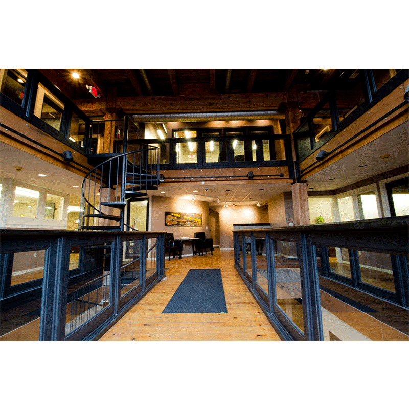 The Candy Factory Suites spiral Staircase mezzanine