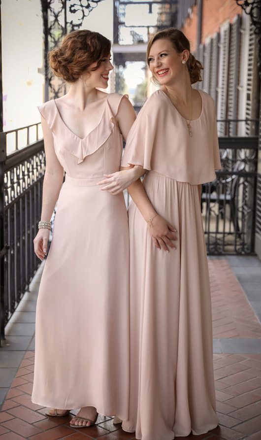 paper crown bridesmaid dresses