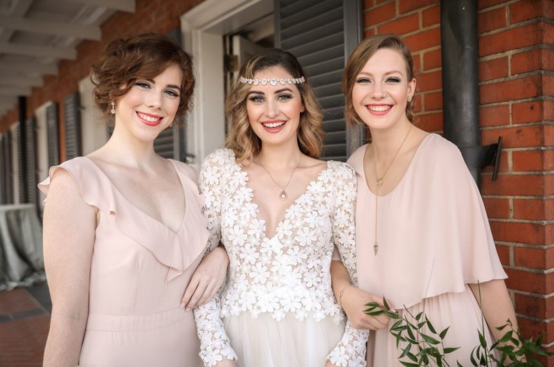 paper crown bridesmaid dresses