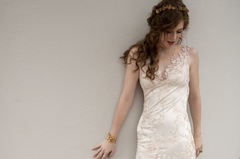 Embroidered Wedding Dress By Claire Pettibone