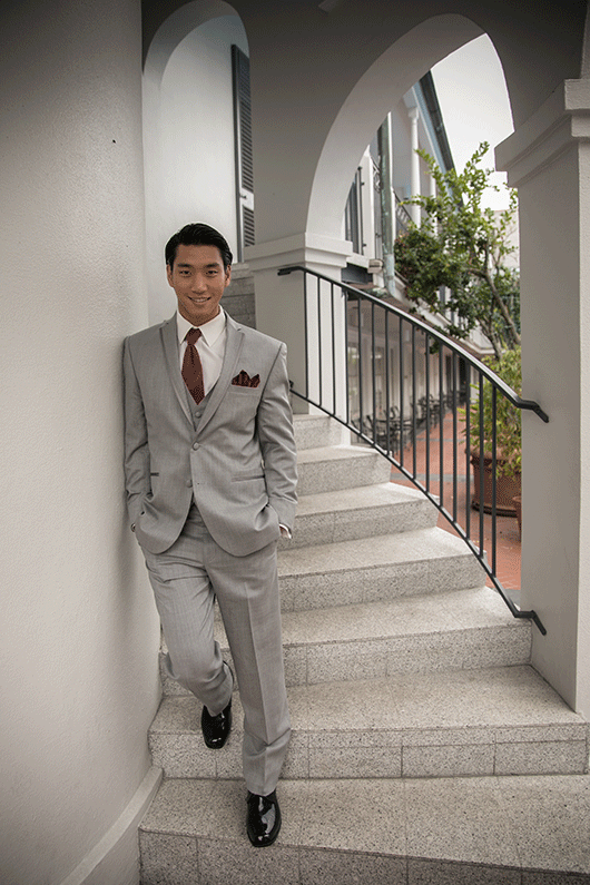 Claire_Pettibone-grey_suit_on_stairs