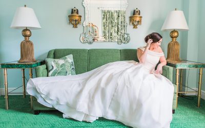 Pink and Green Beach Wedding