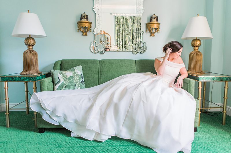 Pink and Green Beach Wedding