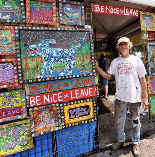 5 More Things To Do In NOLA Guy Standing With Her Art