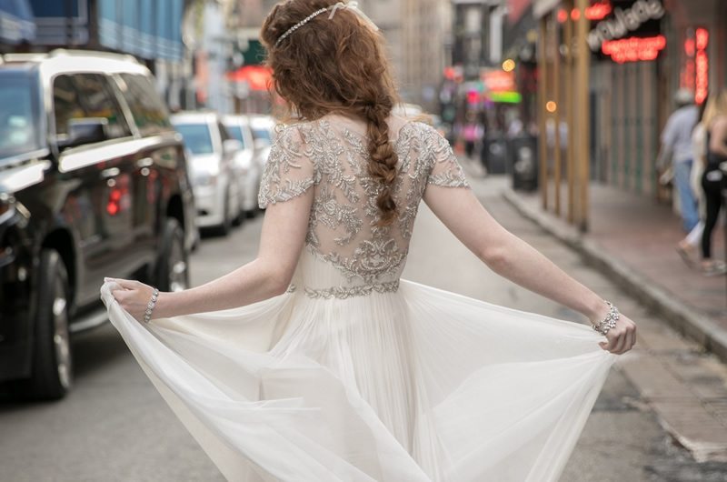 Catherine Deane’s Shimmery and Luxurious Wedding Gown