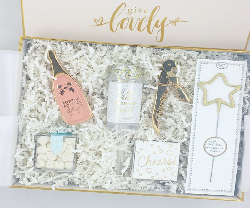 Give Lovely Bridesmaid Boxes Poppin Bottles White Box