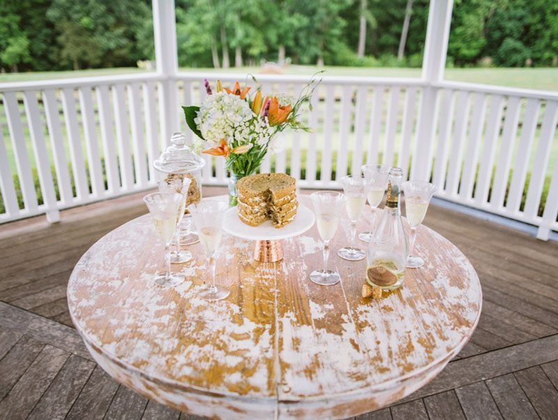 Southern Luncheon Desserts With Glasses