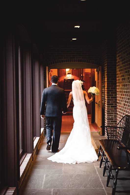 The American Club Bride And Groom Walking