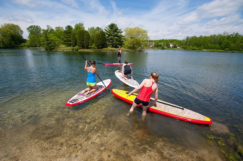 The American Club Girls Paddleboarding