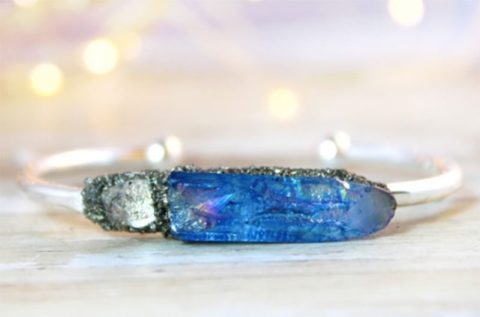 Always Fit Blue Stone Bracelet With Silver