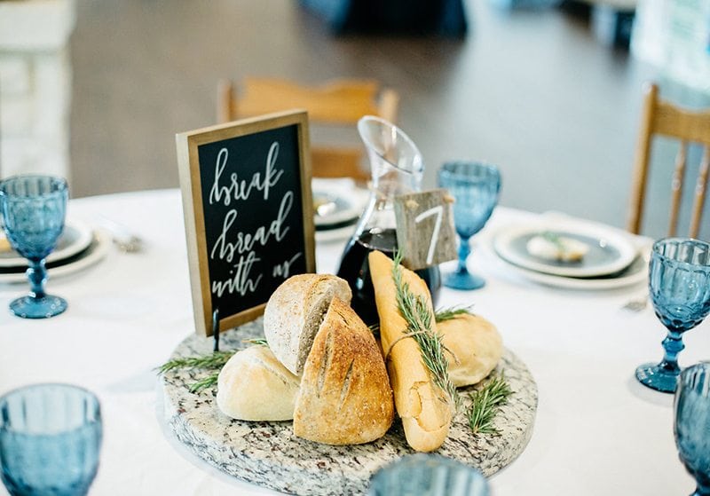 Big Fake Wedding 2 Bread Sitting On Table