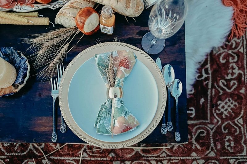 Bountiful Wheat Harvest Table Setting