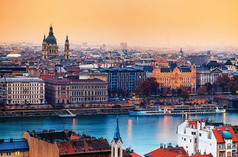 Budapest Outdoor Colorful View Of The City