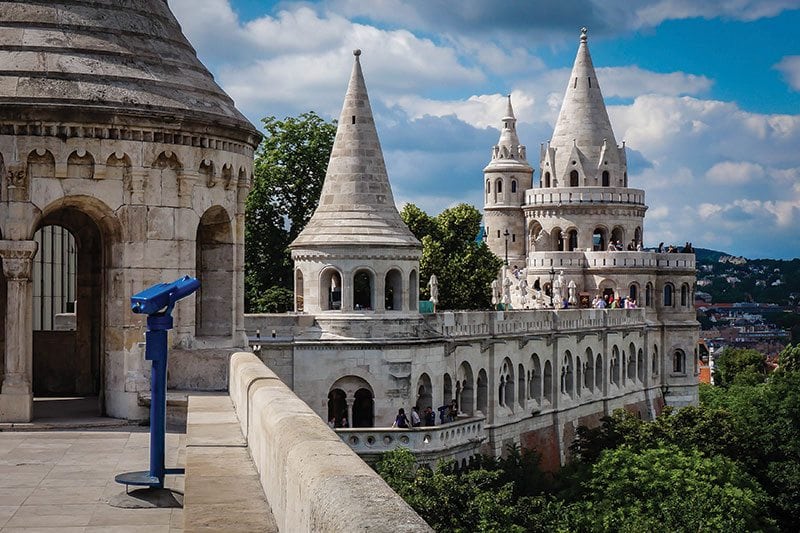 Budapest White Castle With Green Trees