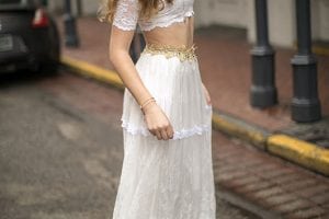 Grace Loves Lace Bride Wearing Gown On Street
