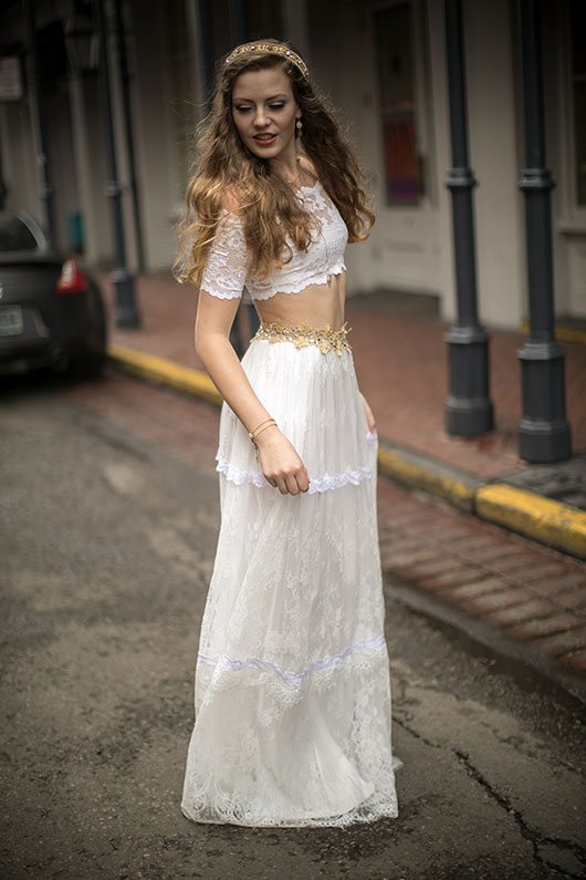 Grace Loves Lace Bride Wearing Gown On Street