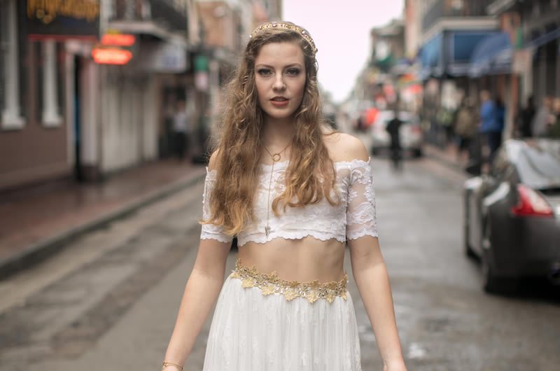 Grace Loves Lace Crop Top Gown On Bourbon Street