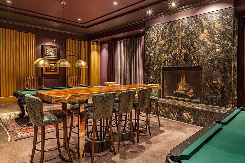 Grand Bohemian Pool Table With Fire