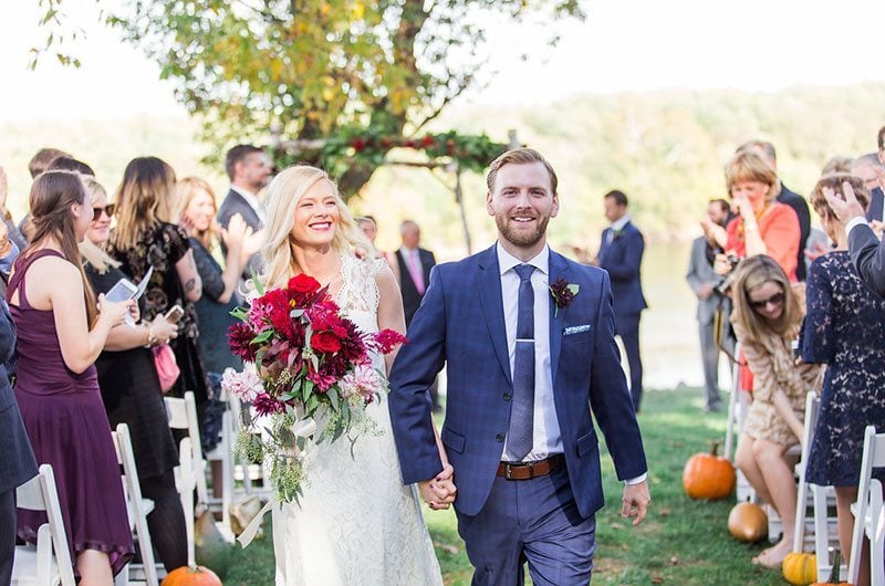 Halloween Wedding Bride And Groom Holding Hands