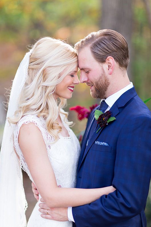 Halloween Wedding Bride And Groom Outside